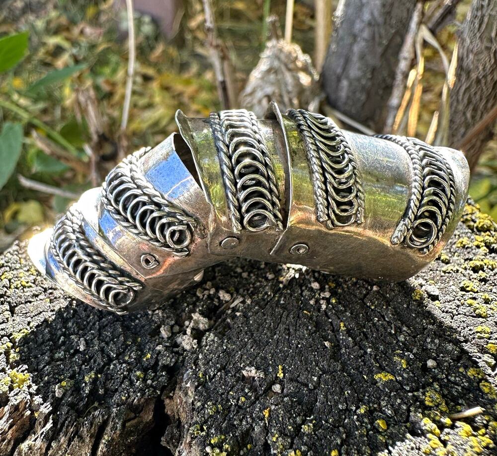 925 Sterling Silver Articulated Armor Ring Size 9 Hinged Gothic Statement 16g